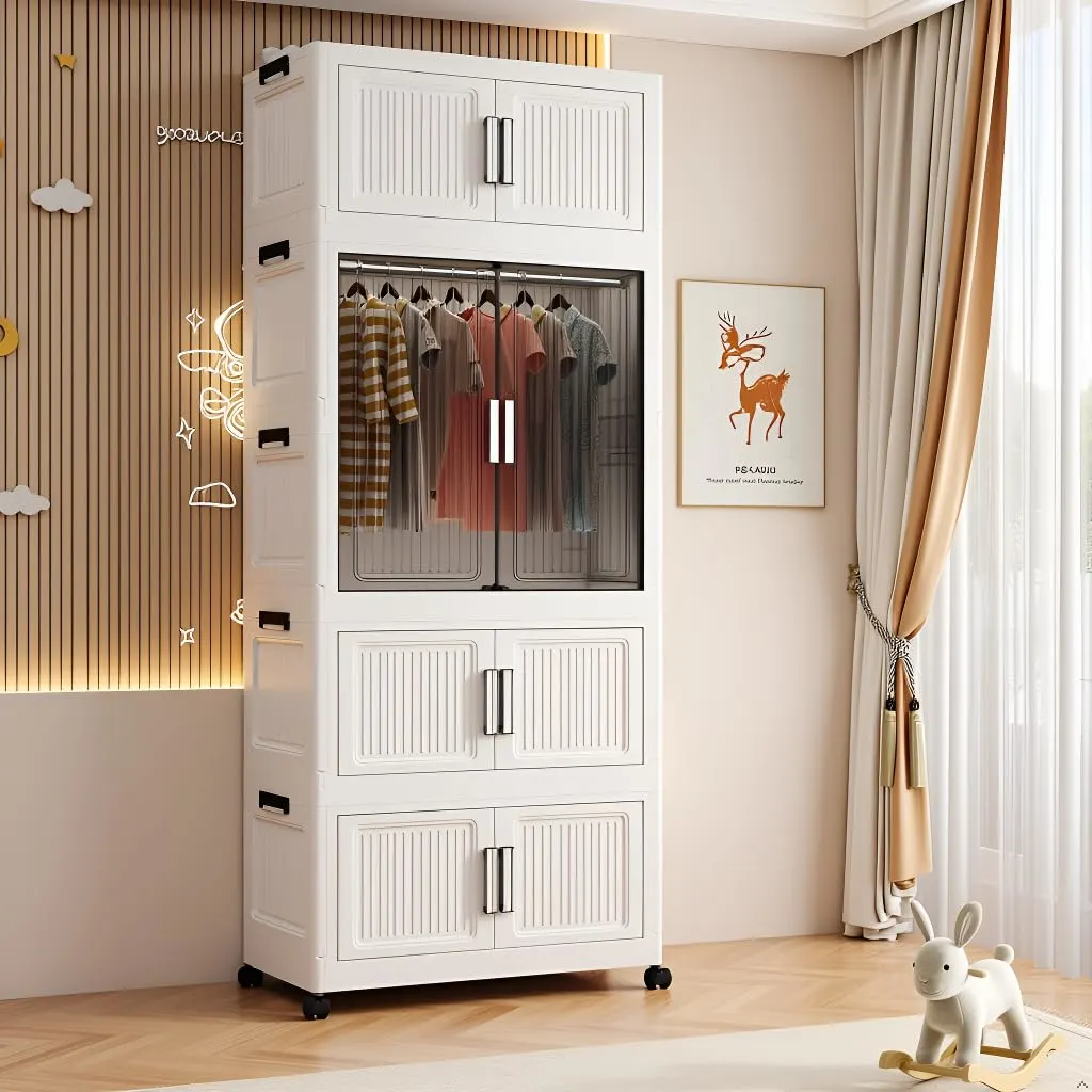 Multi-Layer Foldable Storage Wardrobe